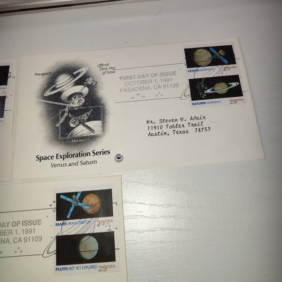Set 5 FDC 1991 Space Exploration Planets Collectible Vintage Covers Cosmos - Picture 6 of 7